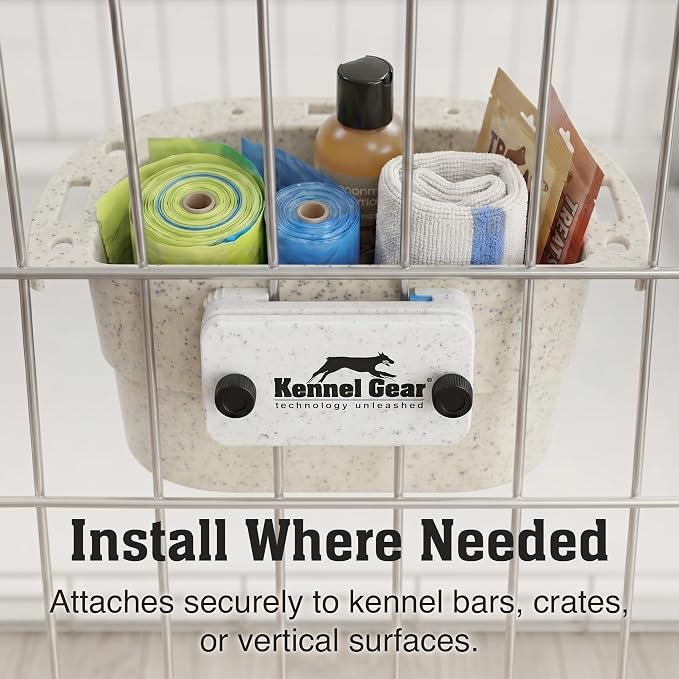 Dog Grooming Organizer with Plastic Bar Mount System - Pet Care Organizer | Durable, Space-Saving Supply Caddy, Easy to Install for Pet Care Professionals, Grooming Stations and Veterinary Clinics