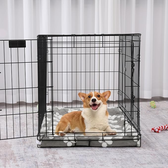 BALAPET Washable Dog Crate Pan Cover, Soft Plush Velvet Liner for Dog Crate Tray Fitted Cover for Pet Crate Pan 49 x 30 Inch,Reusable Pan Cover Only(49.2x30.7in)