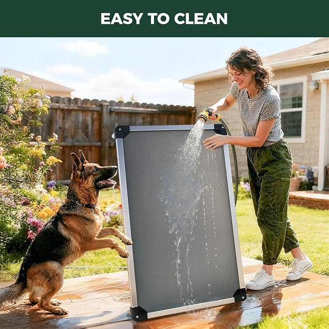 FXW TitanNest Padded Chew-Proof Elevated Dog Bed for Large Dogs | Easy to Clean, Pre-assembly Raised Cot, Indoor/Outdoor/Camping, 47 x 29 x 7.3in