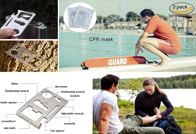 SHBC Waterproof First Aid Kit (228pcs) with All Basic or Advanced Supplies You Need. Suitable for Emergencies at Home or Outside, Travel, Home, Camping, Blue