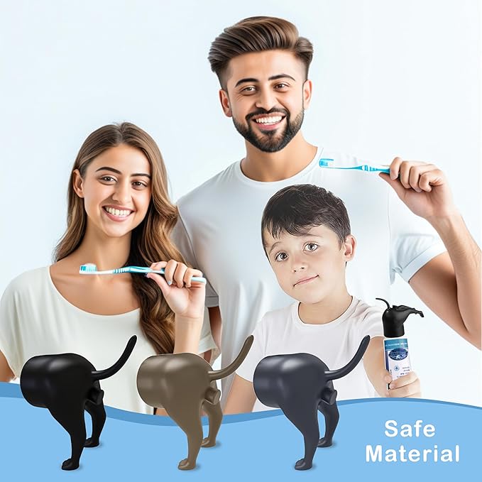 Gag Gifts - White Elephant Gifts, 3Pcs Pooping Dog B*tt Toothpaste Topper, Funny White Elephant Gift Ideas, Fun Dog Toothpaste Dispenser, Toothpaste Squeezer, Gag Gifts for Family Friends
