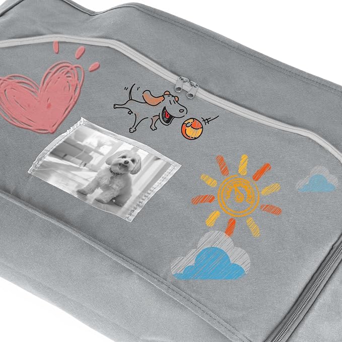 Pet Burial Bag for Dogs,Cats,Large Pets up to 80lb, Pet Casket Box(Gray, L) | Pet Caskets or Burial Boxes Alternative, Eco-Conscious Pet Body Bag with Handle & Custom Memorial Surface, Leakproof