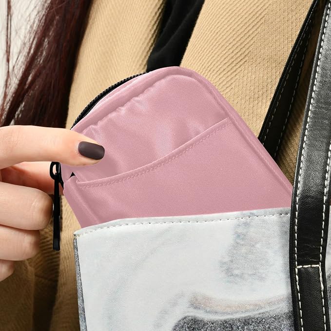 Ollabaky Basic Pink Weekly Pill Organizer, Cases Bag Portable Container 7 Days Box Organizer Vitamin Supplement Holder with Zipper for Travel Family Business Camping 4.6 x 3.14 x 1.88in