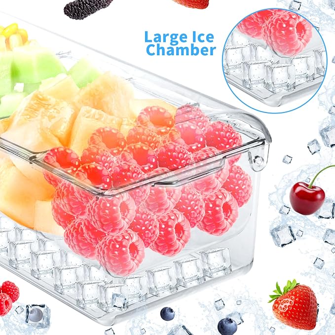 Chilled Condiment Server, Clear Condiment Containers with Lids for 5 Removable Compartments, BPA-Free Condiment Caddy Storage Food, Garnish Dispenser Tray on Ice for Bar Accessories/Fruit/Taco/Party
