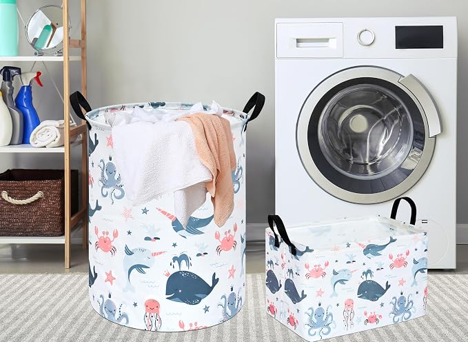 MAIZMZ Cute Storage Basket Gifts Basket Toys Organizer Waterproof Kids Hamper Nursery Bins Women Storage Cube for Home/Dorm/Kitchen/Pet/Office/Closet/Shelf/Room Decor