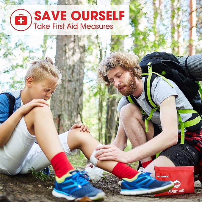 Small First Aid Kit 87 Pieces Travel Size Portable Emergency Medical Kit | Mini Compact First Aid Kit with Clean Treatment Protect Injuries for Emergency at Home Workplace Car Outdoor Activities
