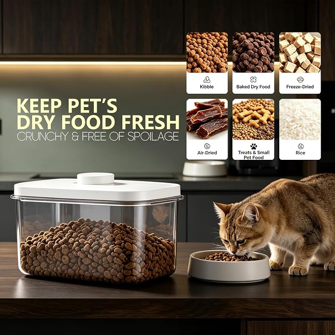 LivLab Mker 10lbs Dog Food Storage Containers With Lids & Cup | 5.6L/5.6KG/5-10LBS,BPA Free Airtight Storage Containers Store Dry Food For Kitchen Pantry