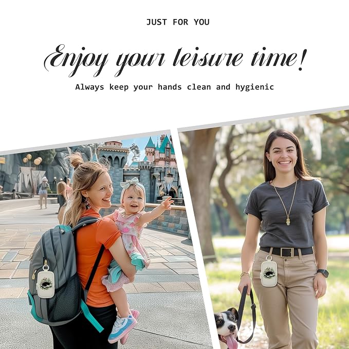 Hand Sanitizer Holder, Black Cat Book Spray Case Zippered Pouch | Keychain, Travel Size, Cute Fashion Accessory with Snap Hook, for Glow Mist and Power Mist 1FL OZ, Mini Small Pocket Clip on