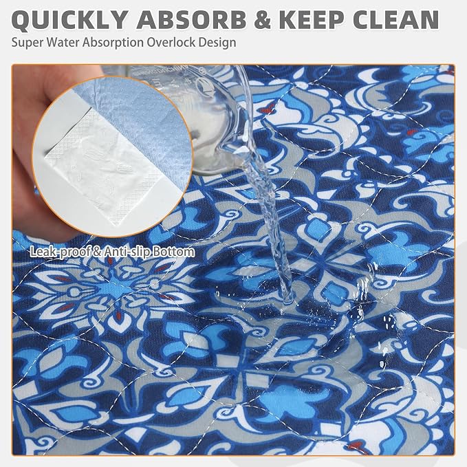 Washable Pee Pads for Dogs, 2 Pack Super Absorbent Reusable Puppy Training Pads Waterproof, Nonslip and Leak-Proof Dog Pee Pads, Large Pet Mats Whelping Pads for Floor, Crate, Couch 36"x41"