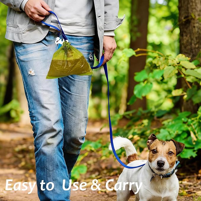 Dog Poop Bag Holder for Waste Bags Dispenser Leash Pet Waste Bag Carrier Hand Free Walking Holder,1PC White Holders