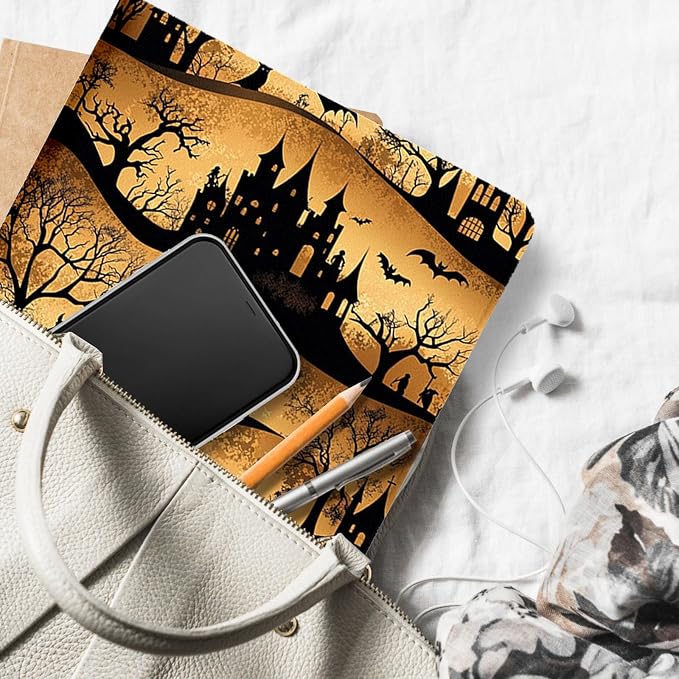 for Microsoft Surface Pro 7 Plus,Surface Pro 7/6/5/4 12.3" Tablet Case,Auto Wake/Sleep,Adjustable Stand Protective Cover - Halloween Castle Bat