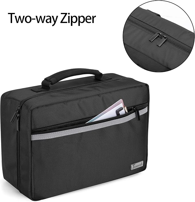 Trunab First Aid Trauma Bag with 2 Inner Flaps, Medical Supplies Pouch | Empty Bag with Hand Strap, Customizable Interior for Home or Outdoor Use