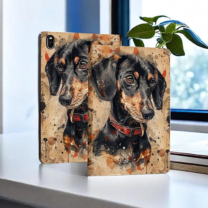 for Samsung Galaxy Tab A 8.0 2017 Model T380/T385 Tablet Case,Auto Wake/Sleep,Adjustable Stand Protective Cover - Corgi Starry Night