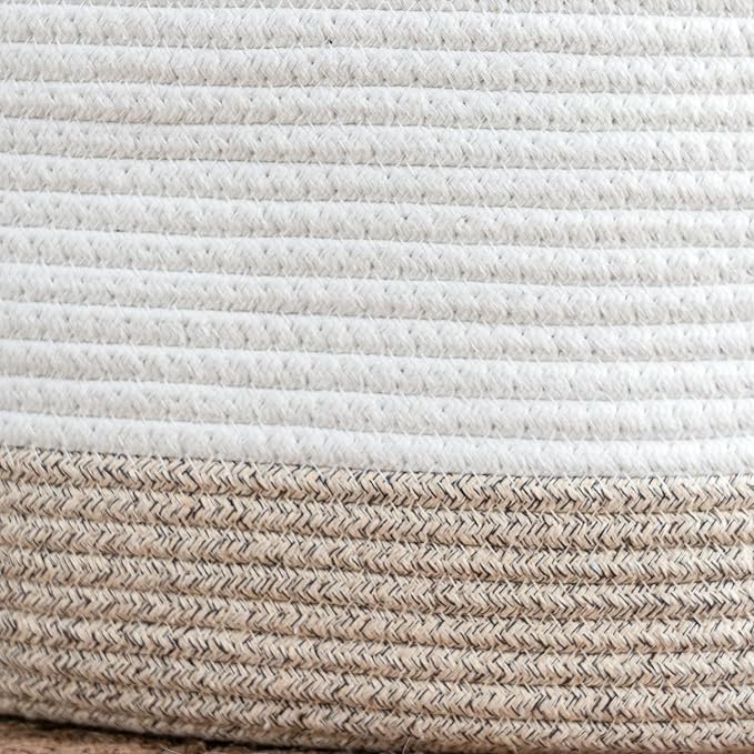 Dog Toy Basket|Cotton Rope Dog Toy Bin With Handle, 17.5"L×11.8"W×8"T