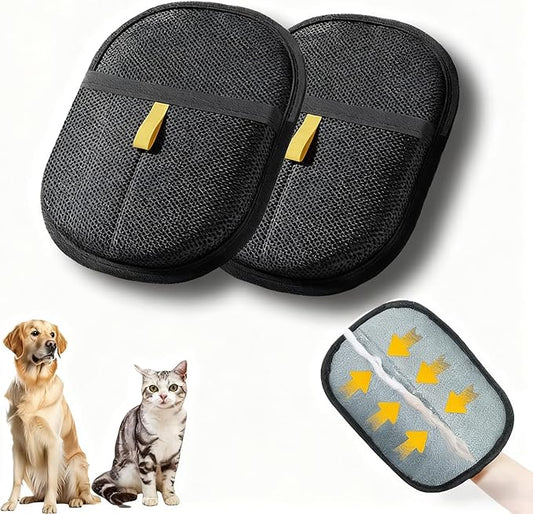 Pet Hair Removal Glove for Cats&Dogs,Upgraded Electrostatic Pet Hair Glove,Reusable Magic Brush Pet Hair Remover Tool for Laundry,Couch,Carpet,Car Seat(2pack)