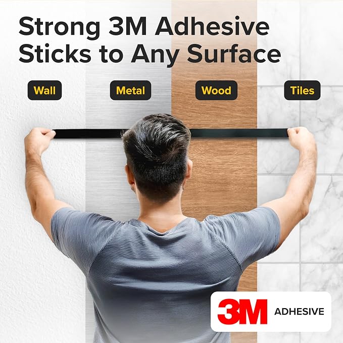 Super Sticky Magnetic Tape for DIY & Crafts, 10ft x 1in (3m x 2.5cm) | Strong Magnet Strip, Adhesive Backing, Easy to Cut & Mount, For Fridges, Whiteboards & More