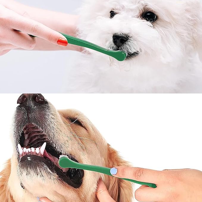 Pet Republique Extra Small Breed Toothbrush Kit for Dogs & Cats, 1/4” PointedBrush, 1/4” FlatBrush, 3/8” RegularBrush (3-Piece Kit); Works on Yorkie, Chihuahua, Pomeranian, and Miniature Breeds