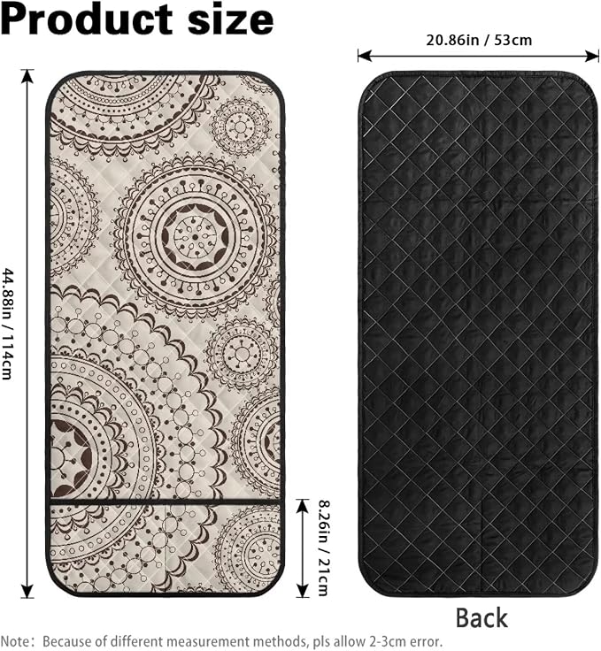 Mandala Stretch Armrest Cover Couch Arm Covers Washable Sofa Chair Arm Covers with 2 Pockets Furniture Protector Armchair Slipcovers for Recliner Home Decor Sofa Arms Rest Cover