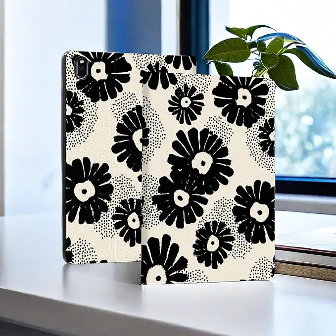 for Samsung Galaxy Tab A 8.0 2019 Model T290/T295 Tablet Case,Auto Wake/Sleep,Adjustable Stand Protective Cover - Moth Mushroom Starry Night