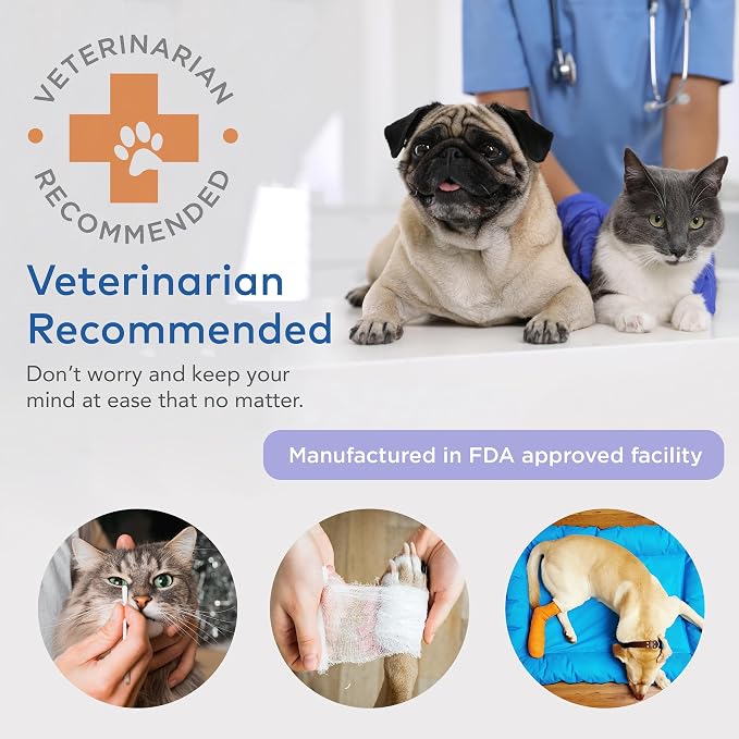 ARCA PET Cat & Dog First Aid Kit for Car - Pet Emergency Kit for Home Office Travel – Dog Camping Essentials with Digital Thermometer, Muzzle & Mini First Aid Pouch (Pack of 2)