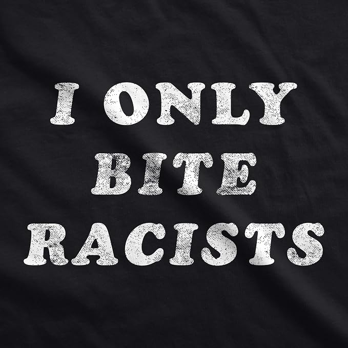 I Only Bite Racists Dog Shirt Funny Protest Graphic Novelty Tee Black L | Graphic Shirt For Dogs, Cool Political Puppy TShirt, Calming Dog Tee, Soft Cotton Pet Apparel, Lightweight Tee for Pets,