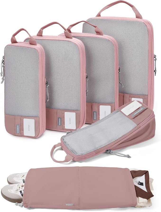 BAGSMART Compression Packing Cubes for Travel Essentials | 14 Set /6 Set /4 Set/2 Set, Lightweight, Durable