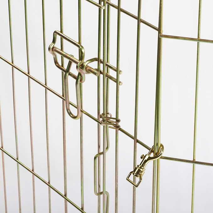 MidWest 30-Inch Exercise Pen, Single Door, 16 Sq Ft Play Area | for Indoor and Outdoor Use, Large Door Opening & Secure Latch, Easy to Set Up, Foldable Playpen