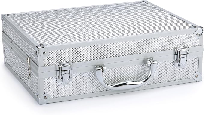 Top Performance Clipper Cases — Durable Aluminum Clipper Cases for Professional Pet Groomers, Chrome