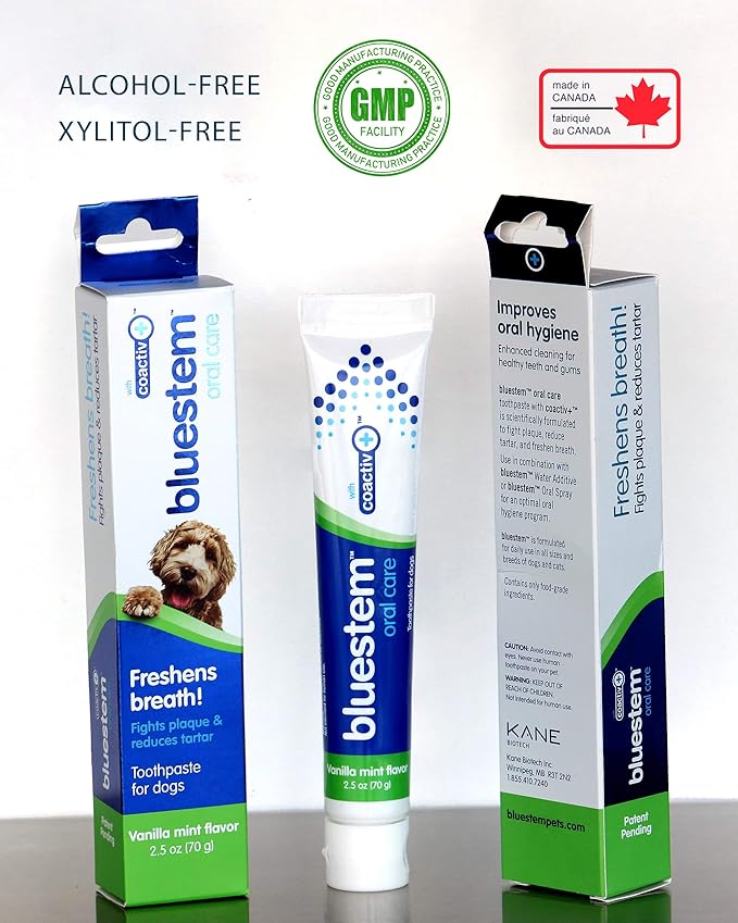 Dog Toothpaste : Vanilla Mint Flavor Tooth Paste for Dogs. Teeth Brushing Cleaner Pet Breath Freshener Oral Care Dental Cleaning Kit. Tartar & Plaque Remover Brushes