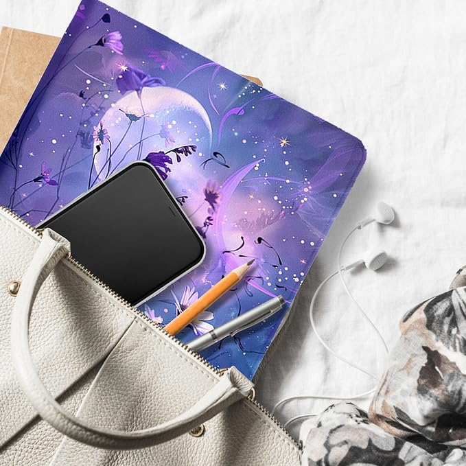 for Microsoft Surface Pro X/Pro X Plus-13 2019/2020/2021/2024 Tablet Case,Auto Wake/Sleep,Adjustable Stand Protective Cover - Purple Dreamy Flower