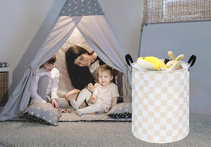 MAIZMZ Girls Laundry Basket Foldable Home Storage Basket Kids Hamper,Toy Box Canvas Organizer Bins for Home/Dorm/Kitchen/Pet/Office/Closet/Shelf/Gift Baskets