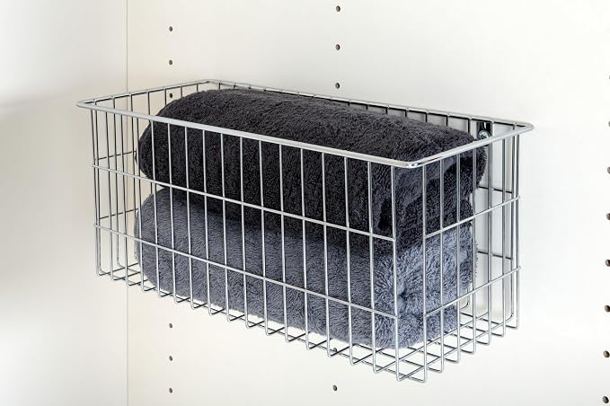 LTL Home Products More Inside Mountable Wire Storage Basket, Large, Chrome