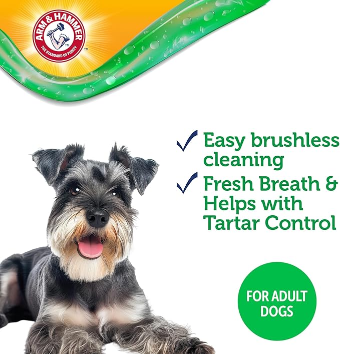 Arm & Hammer Complete Care Brushless Oral Gel for Dogs, No-Brush Toothpaste Formula, Fresh Breath, Tartar Control - Baking Soda Enhanced Dental Dog Supplies, Peanut Butter Flavor, 4oz