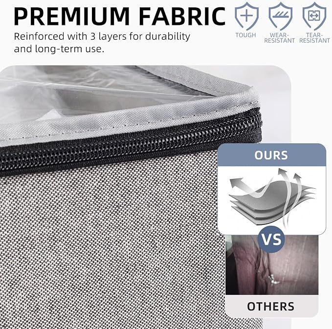 TAILI Under Bed Vacuum Storage Bags for Comforters and Blankets, Save 80% Space, Large Capacity Foldable Under Bed Storage Box for Quilts Pillow Blankets Linen, 41" x 17.7" x 6", Jumbo Vacuum Seal