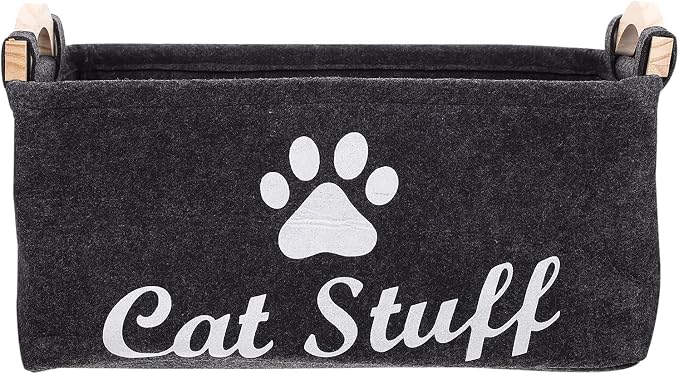 Mipcase Pet Storage Box Puppy Toy Shelf Felt