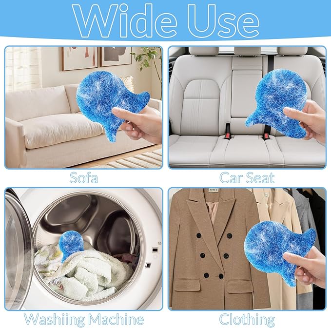 6 Pcs Pet Hair Remover for Laundry - Reusable Laundry Pet Hair Effectively Removes Fur Catcher Tool from Clothing for Washing Machines Dryers Easy to Use Clean