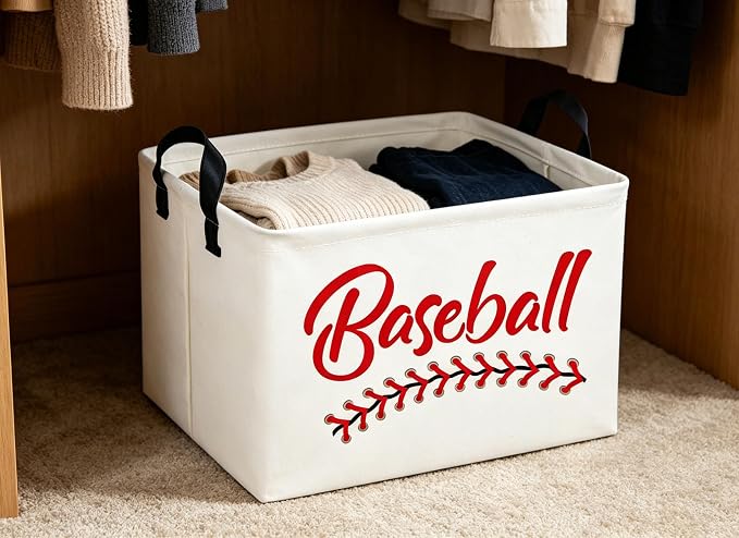 Rectangular Baskets Easter Gift Basket Empty Storage Bin Organizer Box Baseball Room Decor for Home