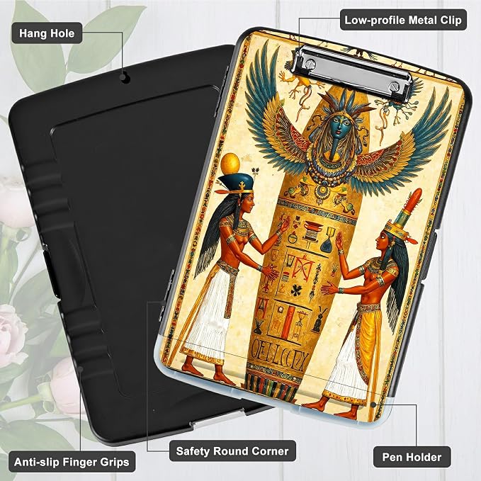 A4 Clipboard with Storage Pen Holder, Clipboards Organizer Nursing Clipboard Foldable File Folder Plastic Clipboard Folio Clip Board for Office Work Classroom Doctor, Man Africa