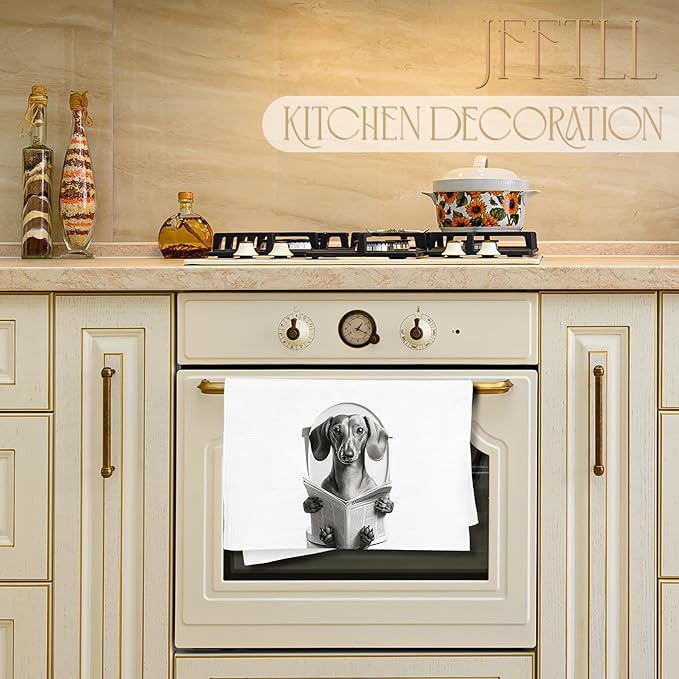 Dachshund Gifts Bathroom Hand Towels, Weiner Dog Gifts for Women Hand Towels for Bathroom, Gifts for Dachshund Lovers, Weiner Dog Decor, 16x24 Inch Set of 2（Upgraded Fabric）
