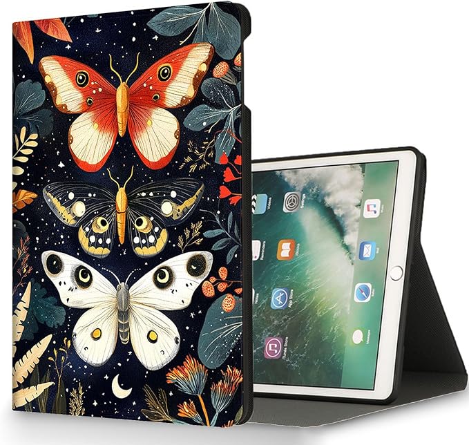 for Microsoft Surface Go 4/3/2/1-10.5" 2021 Tablet Case,Auto Wake/Sleep,Adjustable Stand Protective Cover - Butterfly Floral