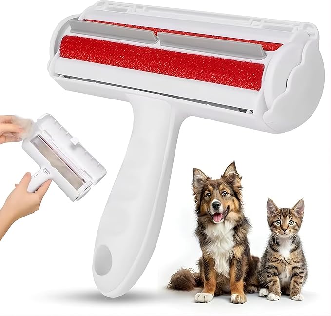 Reusable Pet Hair Remover Roller – Dog & Cat Fur Lint Cleaner for Sofa, Carpet, Bed & Car Seats – No Adhesive Required