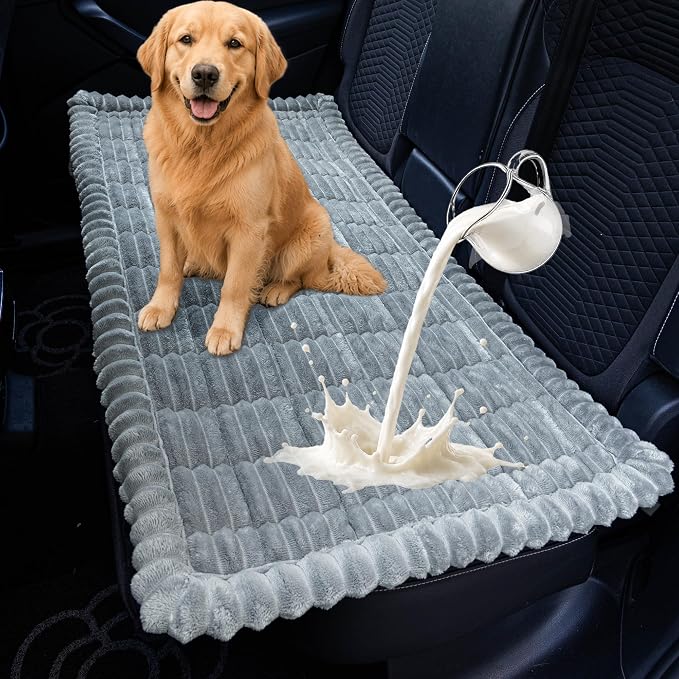 Dog Bed for Car Back Seat, Waterproof Dog Blanket for Car, Light Grey | Dog Bed for Car, Back Seat Dog Bed, Washable & Non-Slip Travel Pet Mat for For the Back Seat and Trunk, Fits Car, Truck & SUV