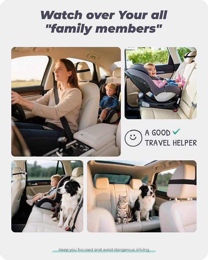 NO.1 Magnetic Baby Car Camera with 5" 1080P IPS Monitor, Snap and Go