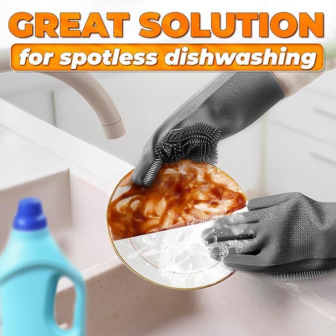 Cat & Dog Shampoo Gloves with 3000 Soft Bristles | 2-in-1 Dog Bath Gloves for Massage, Grooming & Clean Wet or Dry
