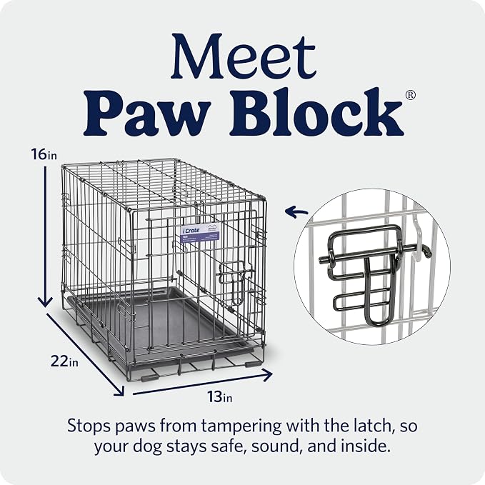 Midwest 22-Inch Single Door iCrate, for Extra-Small Breeds, Up to 15 lbs