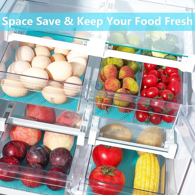 2Pcs Refrigerator Organizer Bins Refrigerator Drawer Fridge Organizers | 2Packs Refrigerator Organizer Fridge Egg Drawer, Pull-out Fridge Storage Box Refrigerator Egg Drawer