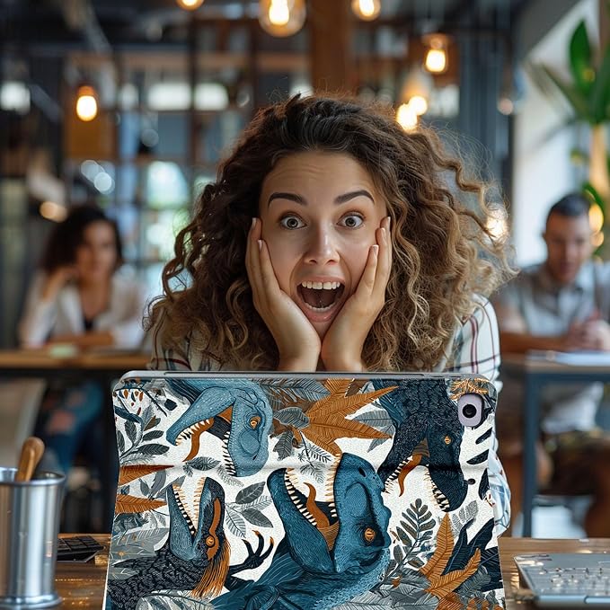 for Microsoft Surface Go 4/3/2/1-10.5" 2021 Tablet Case,Auto Wake/Sleep,Adjustable Stand Protective Cover - Dinosaur