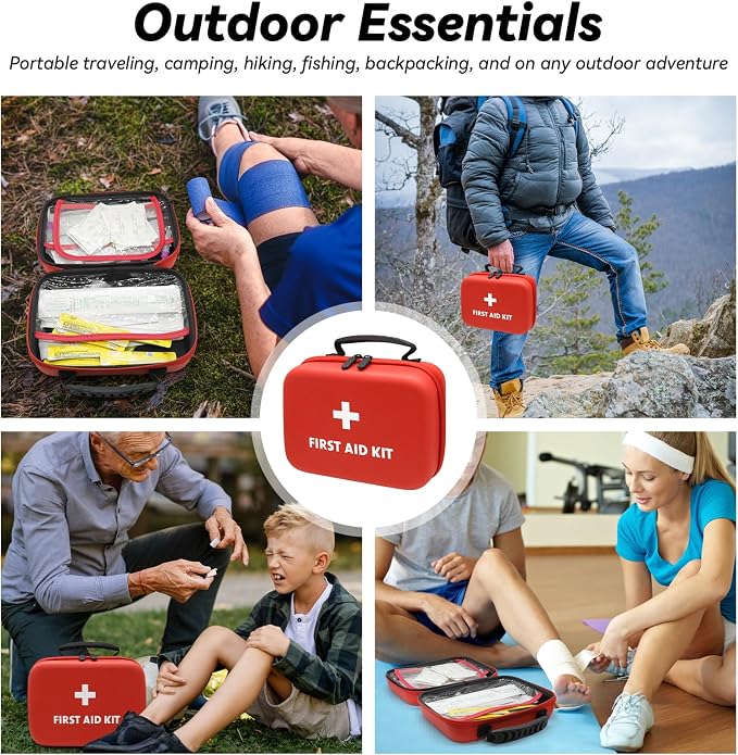 Faylapa Travel First Aid Pouch, Empty First Aid Bag, 9x7x3 inches Portable Outdoor First Aid Medical Storage Organizer Bag for Travel, Boat, Office, Sports, Hiking, Outdoor(Bag Only)