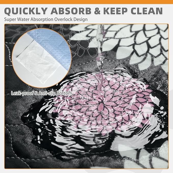 Washable Pee Pads for Dogs, 2 Pack Super Absorbent Reusable Puppy Training Pads Waterproof, Nonslip and Leak-Proof Dog Pee Pads, Large Pet Mats Whelping Pads for Floor, Crate, Couch, 24"x36"