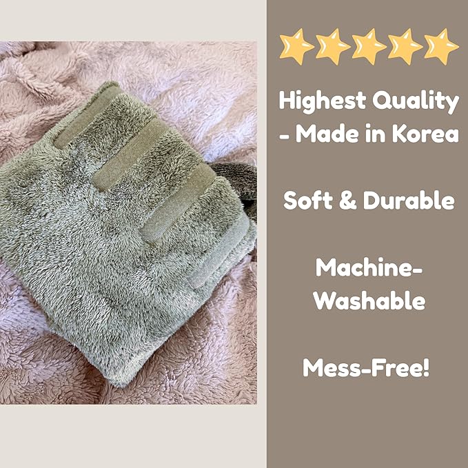 DERPYCHAPPY Premium Dog Towel Robe & Dog Bathrobe for Drying Dogs Made in Korea | Super Absorbent Quick & Adjustable Microfiber Bath Towel for Cats & Puppy Robes After Bath | Soft Warm Drying Coat
